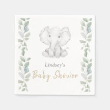 Greenery Eucalyptus Little Elephant Baby Shower