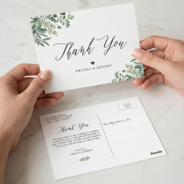 Greenery Eucalyptus Löv Tack Vykort