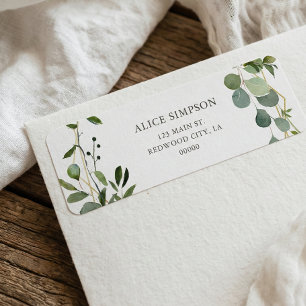 Greenery Eucalyptus Returadress Etikett