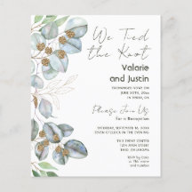 Greenery Eucalyptus Sage Elopement Reception