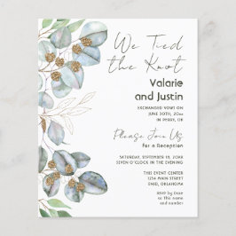 Greenery Eucalyptus Sage Elopement Reception Flygblad