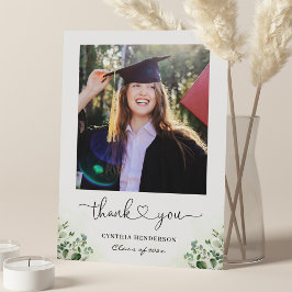 Greenery Eucalyptus Script Studenten Photo Tack Kort