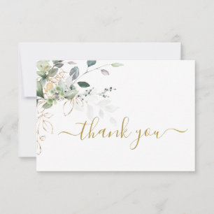 Greenery eucalyptus simple tackkort Card Anteckningskort