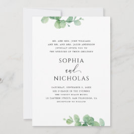 Greenery Eucalyptus Wedding | Elegant Botanical Inbjudningar