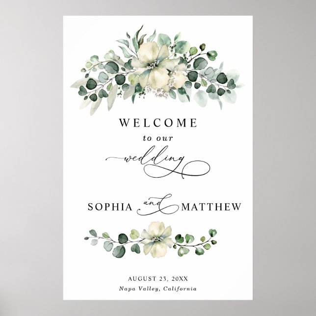 Greenery Eucalyptus Wedding Poster (Framsidan)