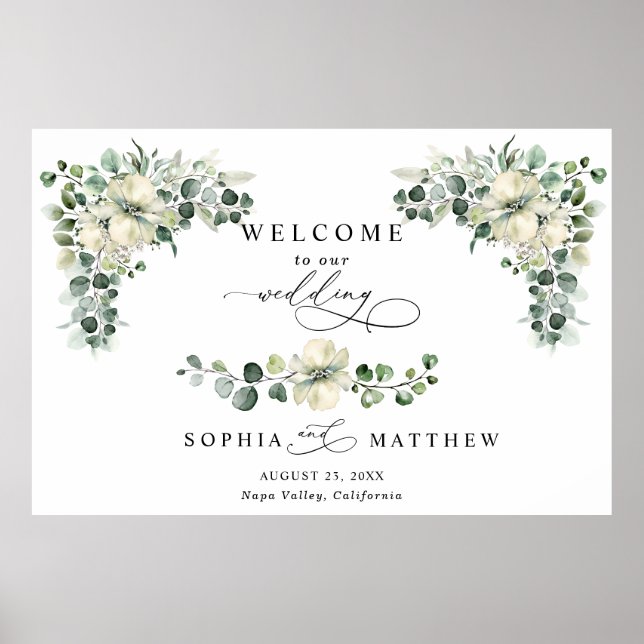 Greenery Eucalyptus Wedding Poster (Framsidan)