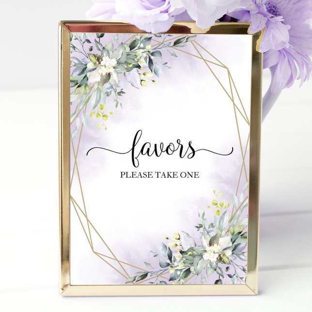 Greenery Eukalyptus Geometriskt Förmånstecken Poster (Skapare uppladdad)