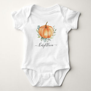 Greenery Fall Little Pumpkin Baby Shower Gift T Shirt