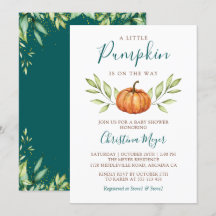 Greenery Fall Pumpkin Autumn Shower