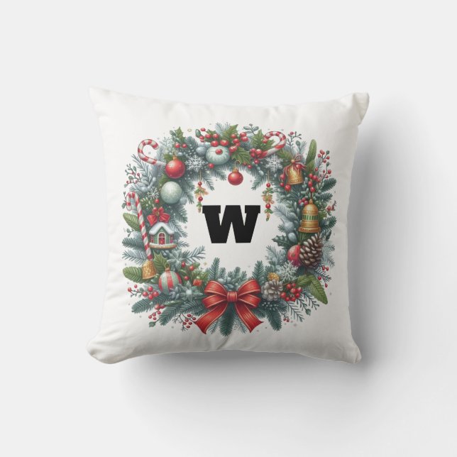 Greenery festive christmas wandeans kudde (Framsida)