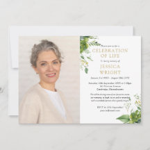 Greenery Firande i livets begravningsfoto