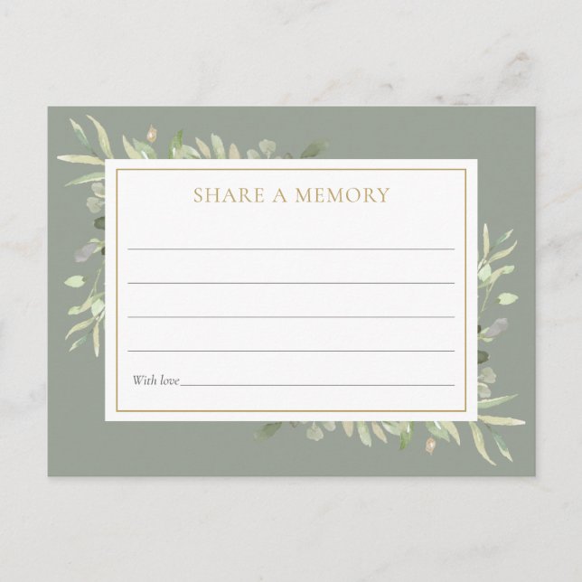 Greenery Firande of Life  ett minneskort Vykort (Framsida)