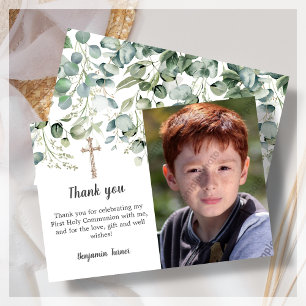 Greenery First Heliga Communion - tackkort Tack Kort