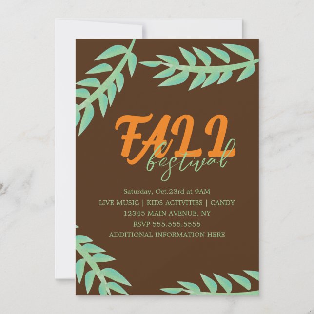 Greenery Flyer Inbjudningar (Framsida)