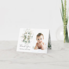 Greenery foliage Baptism Foto - tackkort