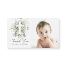 Greenery Foliage Baptism Photo Tack Magnetic