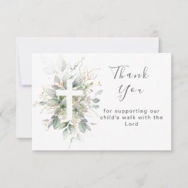 Greenery foliage Baptism - stort tack, ditt kort
