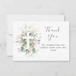 Greenery foliage Baptism - stort tack, ditt kort