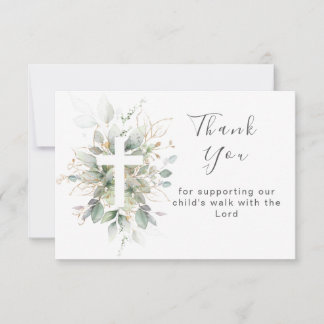Greenery foliage Baptism - stort tack, ditt kort