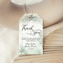 Greenery Foliage Boho Baby Shower Tack Presentetikett