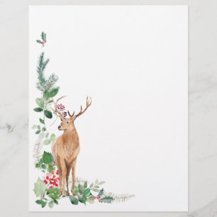 Greenery Foliage Juli Hjorten Letterhead Brevhuvud