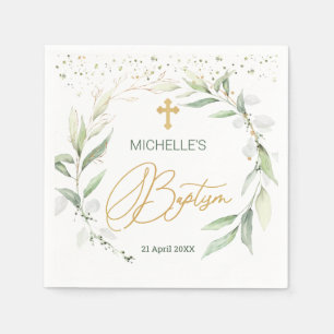 Greenery Foliage Kor Baptism Pappersservett