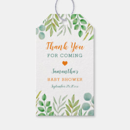 Greenery Foliage Watercolor Botanical Tack Presentetikett