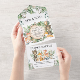 Greenery Forest Woodland Animals Baby Shower