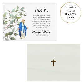 Greenery Funeral Virgin Mary Catholical Tack Kort