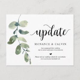 Greenery Garden,Inbjudan-datumuppdatering, uppskju Vykort