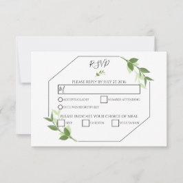 Greenery Garden Löv Ram Bröllop OSA Cards Kort