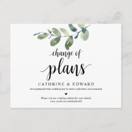 Greenery Garden, tillkännagivande, uppskjutet Vykort