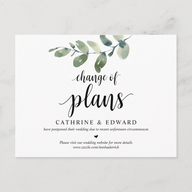 Greenery Garden, tillkännagivande, uppskjutet Vykort (Framsida)