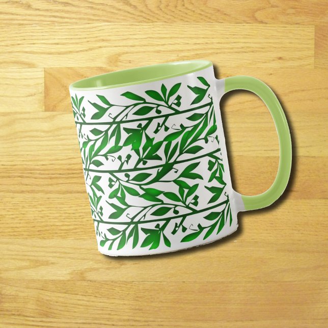 Greenery Garland Lime Green Coffee Mugg (Greenery Garland Lime Green Coffee Mug)