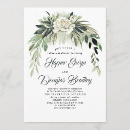 Greenery Garland Vintage Rehearsal Dinner Inbjudningar