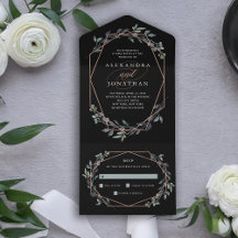 Greenery Geo Black | RO GULD BRÖLLOP