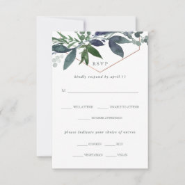Greenery Geo | Ro Guld Meal Choice Bröllop OSA Kort