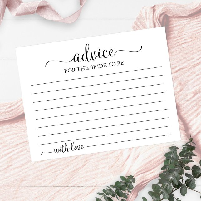 Greenery Geometric Möhippa Advice Card (Skapare uppladdad)