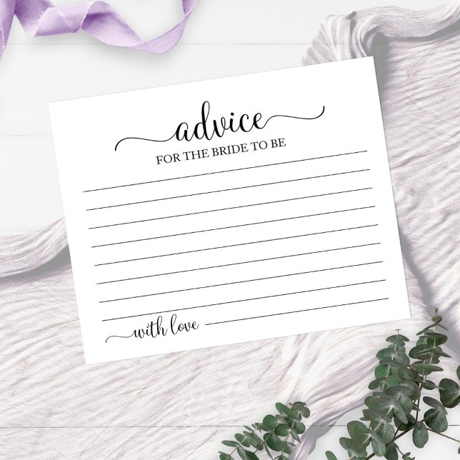 Greenery Geometric Möhippa Advice Card (Skapare uppladdad)