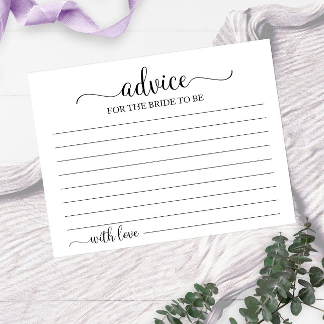 Greenery Geometric Möhippa Advice Card Vykort (Skapare uppladdad)