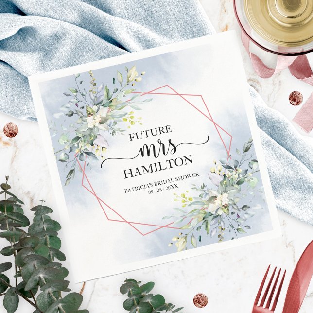 Greenery Geometric WAN Möhippa Napkins Pappersservett (Skapare uppladdad)