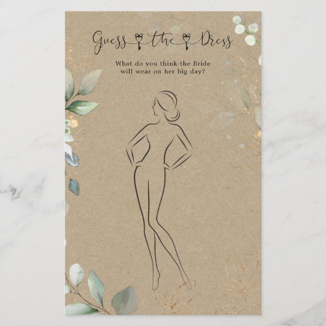 Greenery gissar Dress Möhippa Game Flyer (Framsidan)