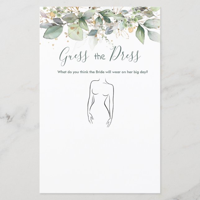 Greenery gissar Möhippan Dress Game (Framsida)