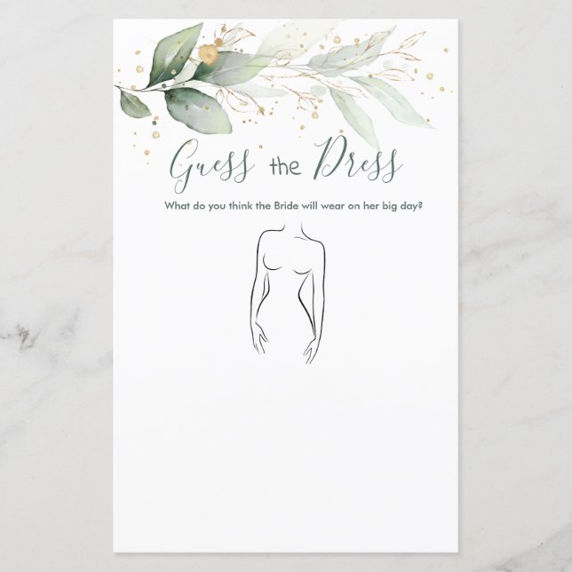 Greenery gissar Möhippan Dress Game (Framsida)