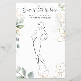 Greenery gissar Möhippan Dress Game Flygblad