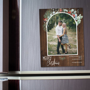 Greenery God jul Arch Photo Mörk Wood