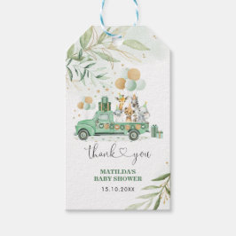 Greenery Gold Safari Jungle Animals Baby Shower Presentetikett