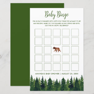 Greenery Gräs Träd Baby Bingo Baby Shower