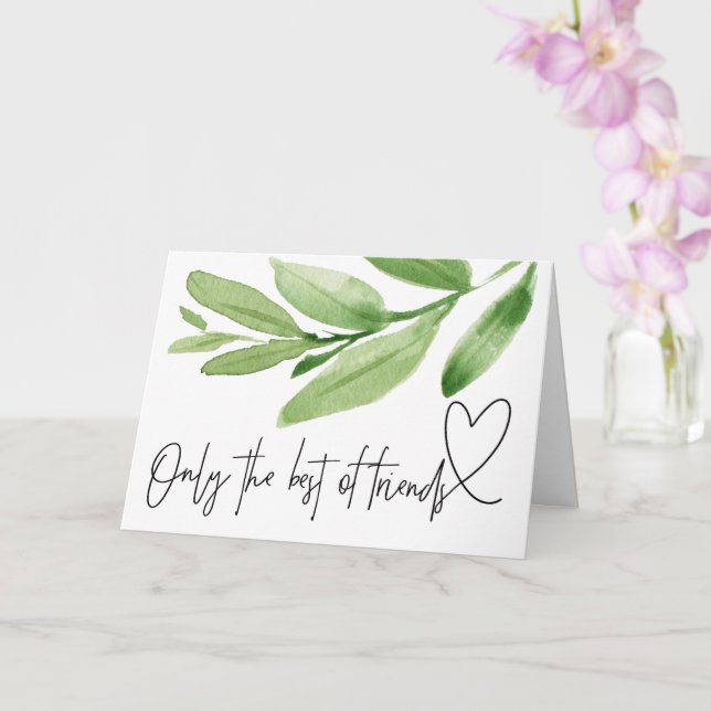 Greenery Gravid Baby Reveal Gift till Best Friend Kort (Orkide)