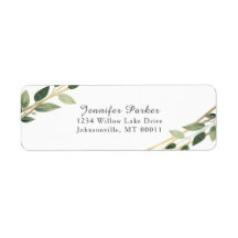 Greenery Grönt och Guld Geometric Rustic Bröllop